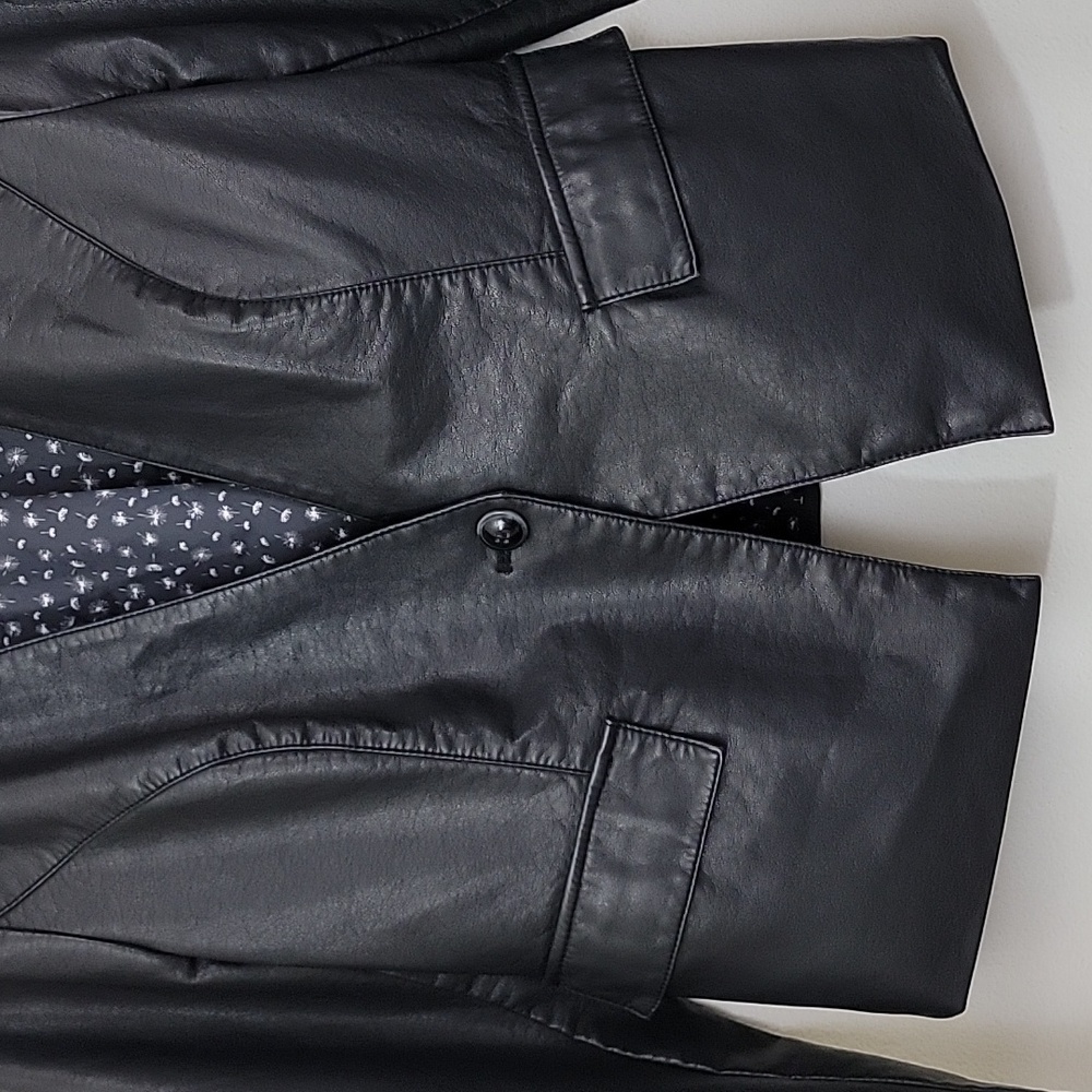 NWOT Black Rivet Black Faux Leather Jacker XL - Picture 3 of 11